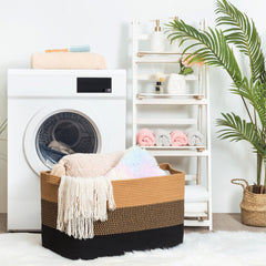 MINTWOOD Design blanket basket in living room decor as versatile organizer