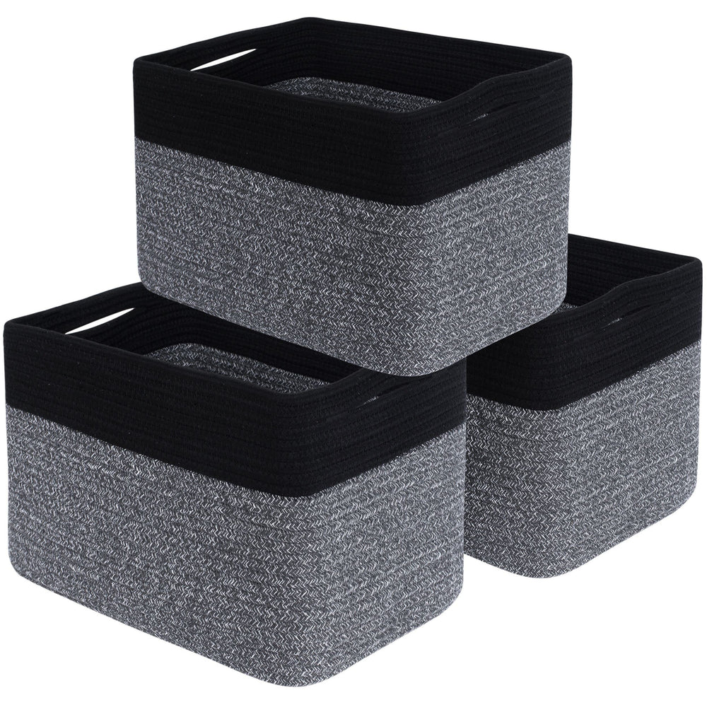 MINTWOOD Design 3-Pack Baskets on a shelf for organized decor.