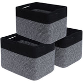 MINTWOOD Design 3-Pack Baskets on a shelf for organized decor.