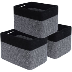 MINTWOOD Design 3-Pack Baskets on a shelf for organized decor.