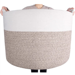 MINTWOOD Design extra-large basket with woven detail for versatile storage.