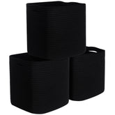 MINTWOOD Design 3-Pack cube bins folded flat for easy storage and quick reshaping