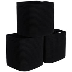 MINTWOOD Design 3-Pack cube bins folded flat for easy storage and quick reshaping