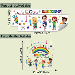 Mirabuy rainbow wall stickers classroom display brightens learning spaces