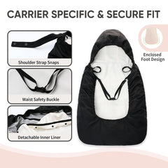 Miracle Baby carrier cover features a parent pocket for quick access to essentials.