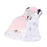 Miracle Baby carseat swaddle blanket waffle outer view for cozy autumn outings.