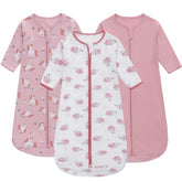 Miracle Baby Sleep Sack long sleeve pink pattern image highlights soft cotton comfort for sensitive skin