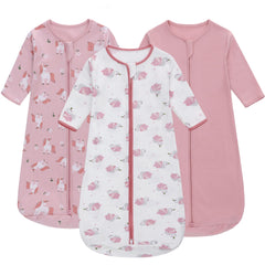 Miracle Baby Sleep Sack long sleeve pink pattern image highlights soft cotton comfort for sensitive skin