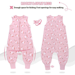 Miracle Baby Sleep Sack with Feet sleeveless design enables easy dressing and prevents overheating.