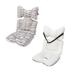 Miracle Baby stroller liner gray geometry close-up highlighting breathable cooling mesh for comfort