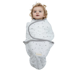 Miracle Baby swaddle wing design closeup showing secure fit with Velcro