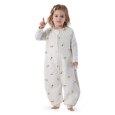 Miracle Baby Toddler Sleep Sack with Feet front view highlights breathable cotton for all-season comfort.