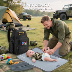 MIRACOL Military Diaper Bag insulated bottle pockets keep drinks warm or cold on the go