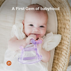 MIRALOOP Crystal Jelly Baby Teether material emphasizes food-grade silicone for mouthing