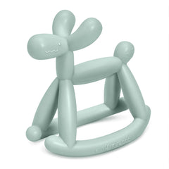 Miraloop Jellydog teether in mint green supports early teething with safe silicone