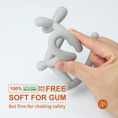 MIRALOOP teether front and back textures encourage full-mouth exploration.