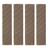 MIRKOO car seat belt cover pad in soft fuzzy material for comfortable drives.