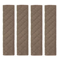 MIRKOO car seat belt cover pad in soft fuzzy material for comfortable drives.