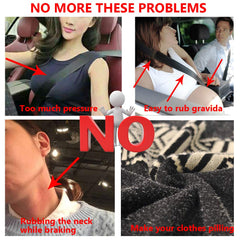 MIRKOO seat belt pad universal-fit demonstrates compatibility with most belts