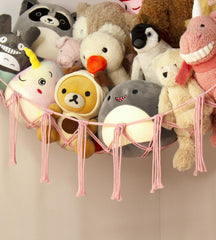 Mirolam pink room decor hammock adds cozy, space-saving storage for teens.
