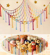mirolam stuffed animal hammock corner storage net saves floor space and keeps plush organized.