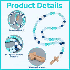 Misdary 15 mm silicone beads feel soft against baby's skin during play or ritual use