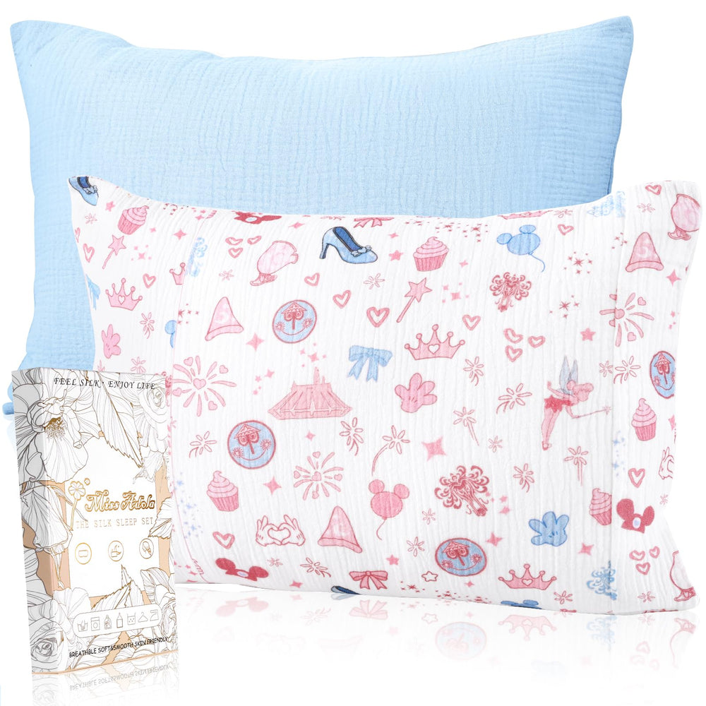 Miss Adola castle-pattern toddler pillowcase for a playful bedtime vibe.