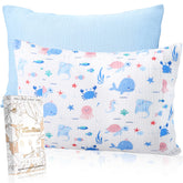 Miss Adola toddler pillowcase solid ocean blue showcases soft cotton for gentle skin.