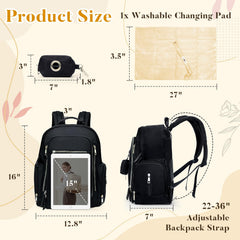 Miss Fong backpack 16 pockets showcase comprehensive storage for baby essentials.