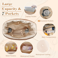 Miss Fong diaper bag backpack insulated bottle pockets maintain temperature on outings for feeds.
