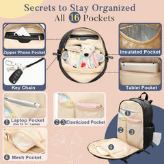 Miss Fong diaper bag insulated bottle pockets keep drinks warm on outings.