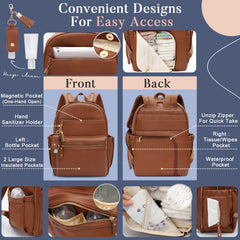 miss fong diaper bag backpack stroller strap enables hands-free travel with baby.