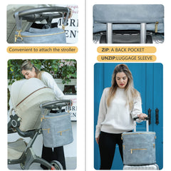 Miss Fong insulated pockets image demonstrates temperature-friendly bottle storage on the go.