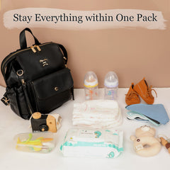 miss fong Mini Diaper Bag Backpack two insulated pockets, flexible cooling or warming options