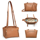 Miss Fong small crossbody diaper bag outer front shows quick-access pockets for essentials.