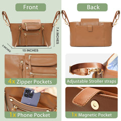 Miss Fong adjustable strap secures the organizer to most stroller bars.