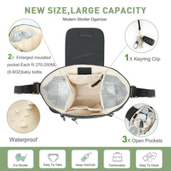 Miss Fong stroller organizer insulated bottle pockets keep drinks handy