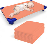 Mississippi Cotton pack12 cot sheets on a daycare bed for quick coverage.