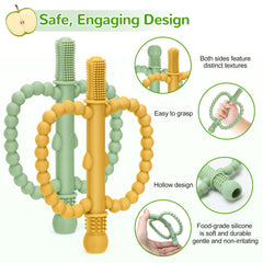 MISSLILI teether features multiple molar points for gum massage