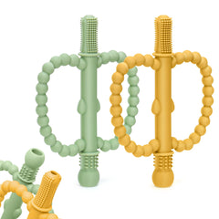 MISSLILI teething toy pair in two colors soothing sore gums