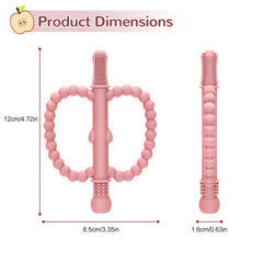 MISSLILI teether straw-styled tubes for sensory exploration and gum soothing