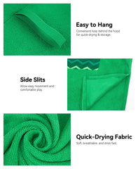 MissShorthair kids hooded towel poncho pocket detail highlights convenient front pocket for small treasures.