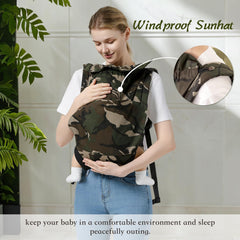 MISSWISDOM camouflage windproof cap image shows shade and wind protection