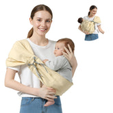 MISSWISDOM baby sling carrier wide shoulder-strap relieves shoulder pressure during long carries.
