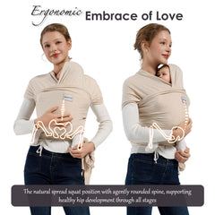 MISSWISDOM wrap carrier easy-wear with clear instructions and videos for confidence.