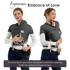 MISSWISDOM hip-healthy design emphasizes safe positioning for growing babies
