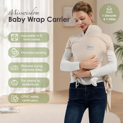 MISSWISDOM wrap carrier one-piece design is simple to wear and adjust.