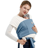 MissWISDOM Baby Wraps show ergonomic M-shape supporting a natural hip position.