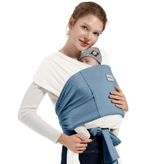 MissWISDOM Baby Wraps show ergonomic M-shape supporting a natural hip position.