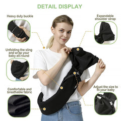 MISSWISDOM easy-to-wear wrap with instruction manual makes first trips simple.